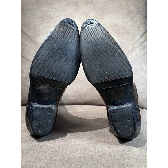 Vintage Loblan Cowboy Boots Men’s Size 9.5 – Tan Leather Harness Western Boots - Picture 12 of 16